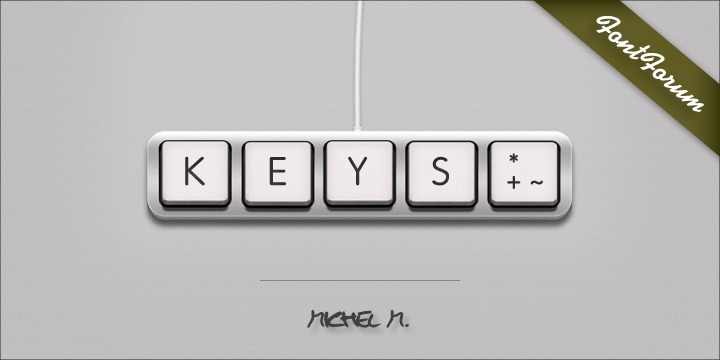 Przykład czcionki Keys